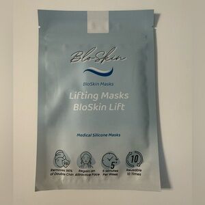 NWOT/NIB The Bloskin Reusable Double Chin Mask, 5 unopened pouches/5 masks